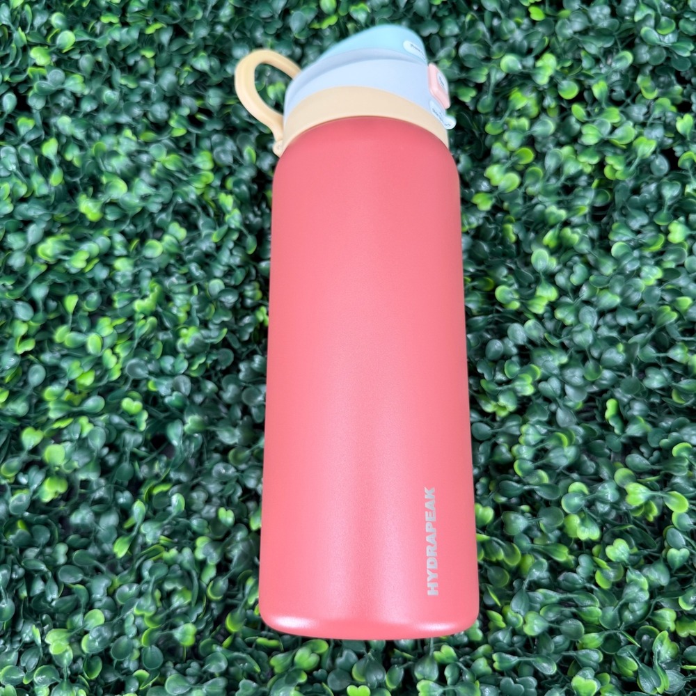 Hydrapeak Oasis 32oz Stainless Steel Water Bottle Coral Pink Insulated Flip Top